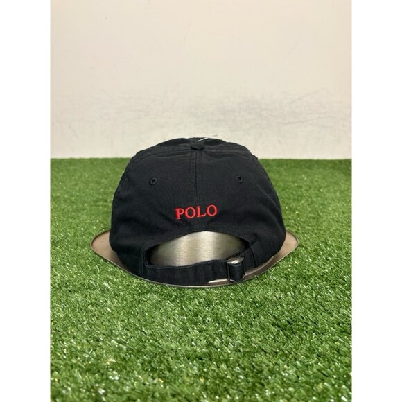 Ralph Lauren polo hat cap strap back black red pony preppy baseball mens - Picture 5 of 9